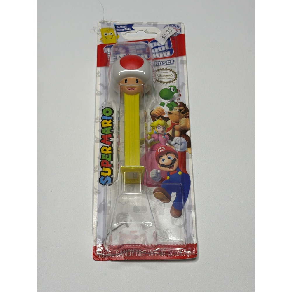 Nintendo Super Mario Toad PEZ Candy Dispenser New in Package 2017 Collectible